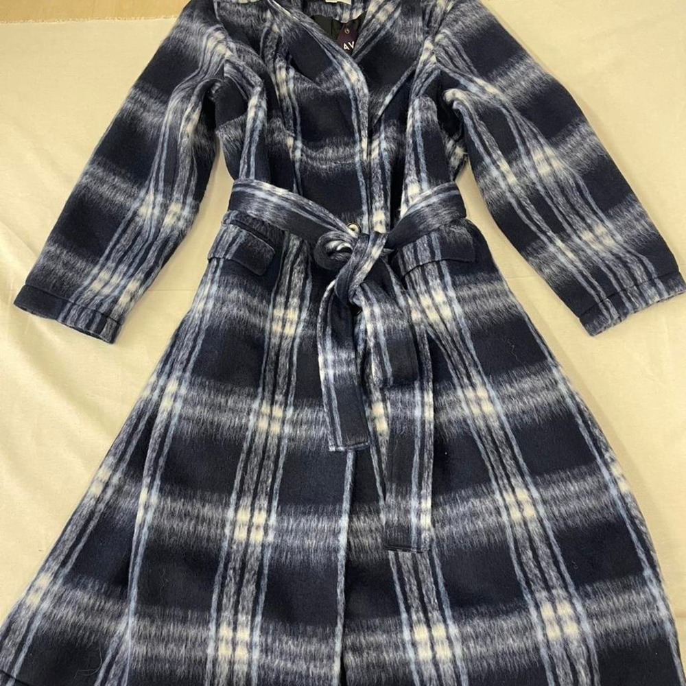 Brand new with tags Ava & Viv plaid longline coat
